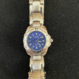 FOSSIL | STEEL BLUE DIVER Wrist Watch-NEW Battery